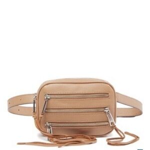NWOT Rebecca Minkoff 3 Zip Belt Bag in Desert Tan